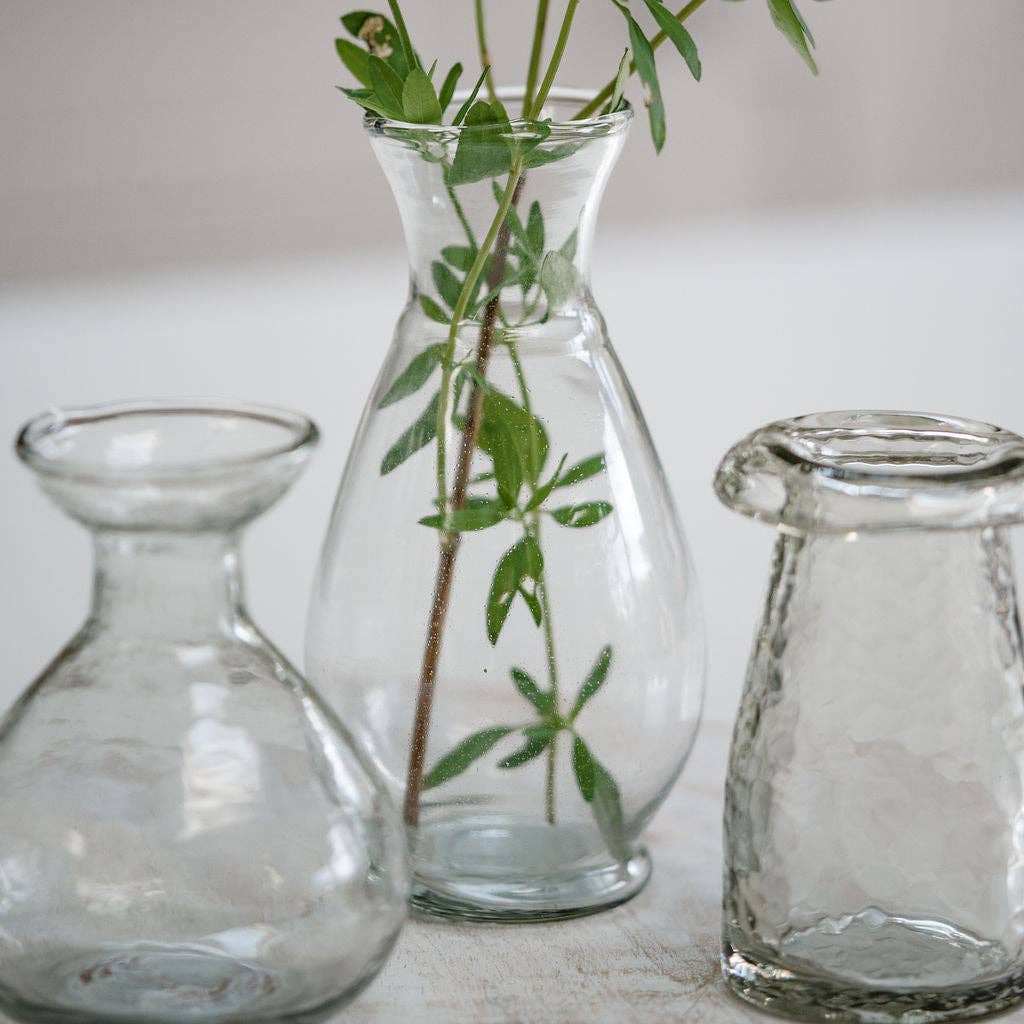Victoria Hammered Glass Bud Vase