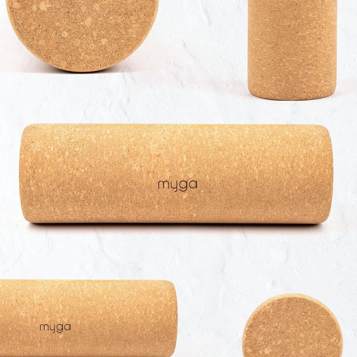 Natural Cork Fascia Massage Roller Available in 10 x 30cm and 15 x 45cm: 30cm