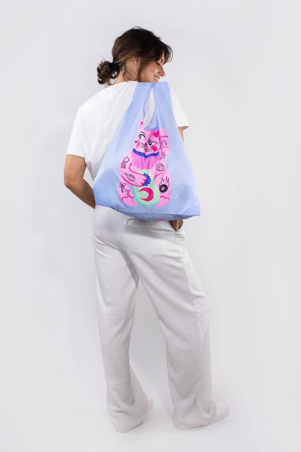 Amy Hastings | Lucky Cat Medium Reusable Bag