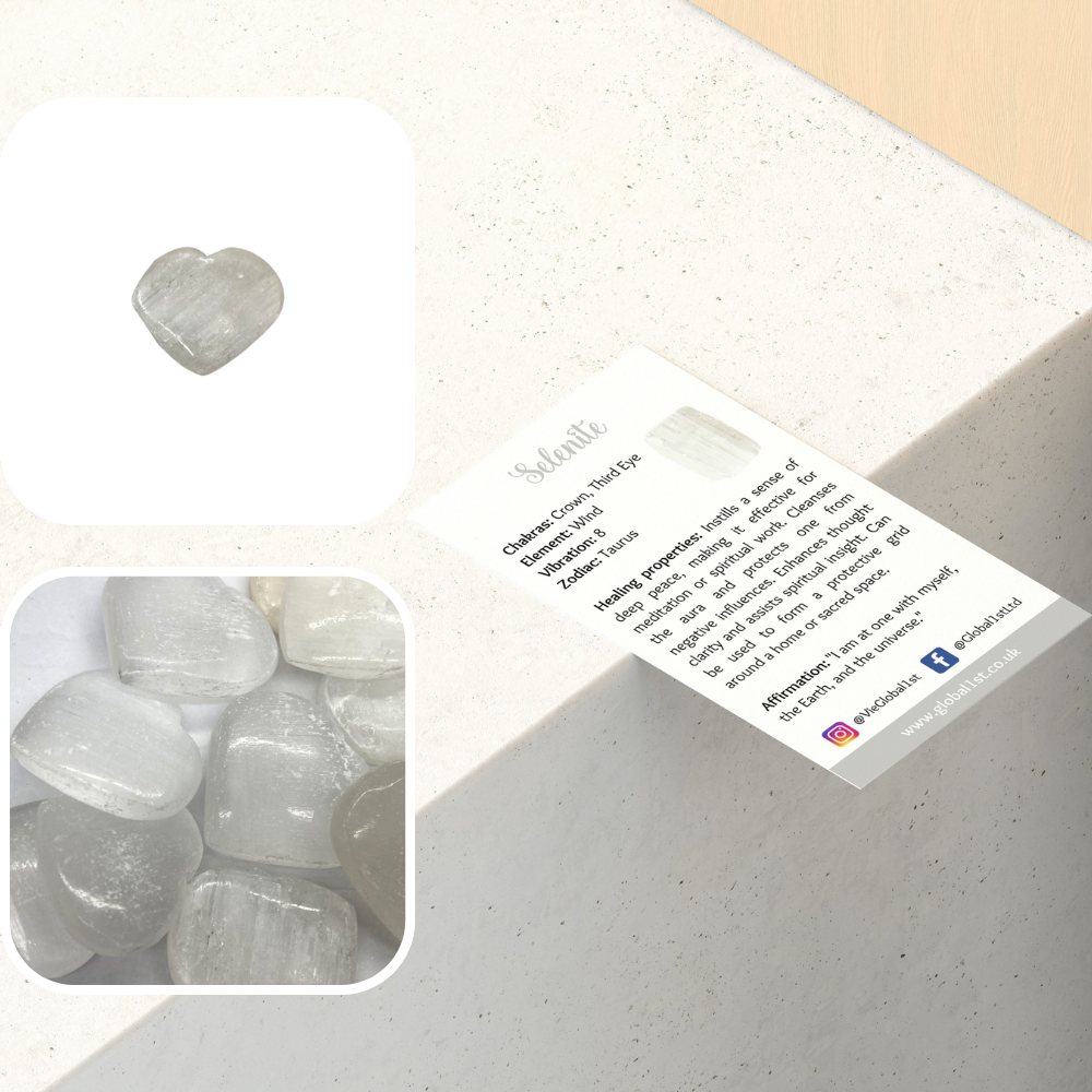 Small Crystal Heart, 3cm: Tiger's Eye