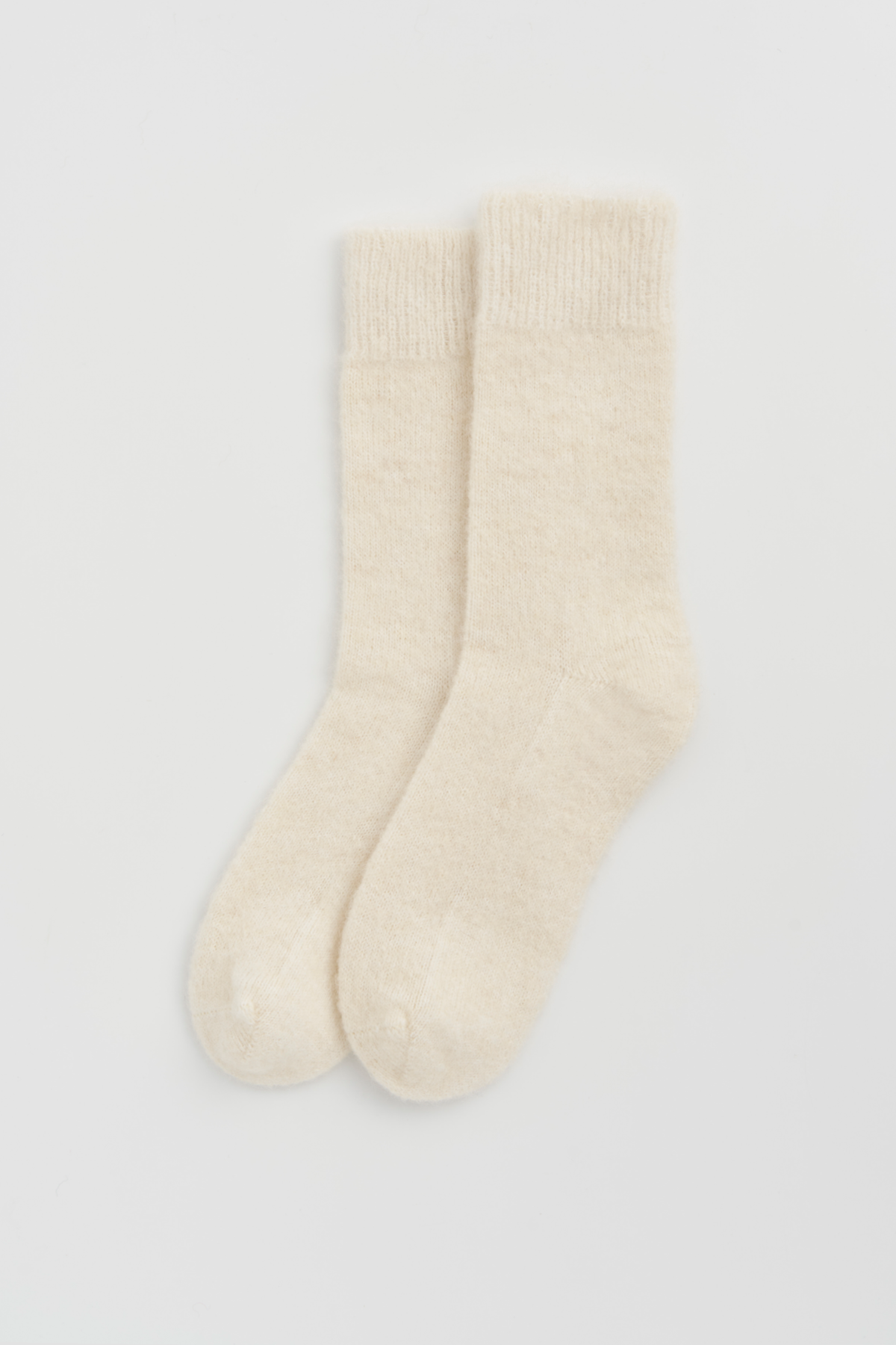 Clotted Cream Ultra Soft Alpaca Bed Socks: Large (UK 11-13)