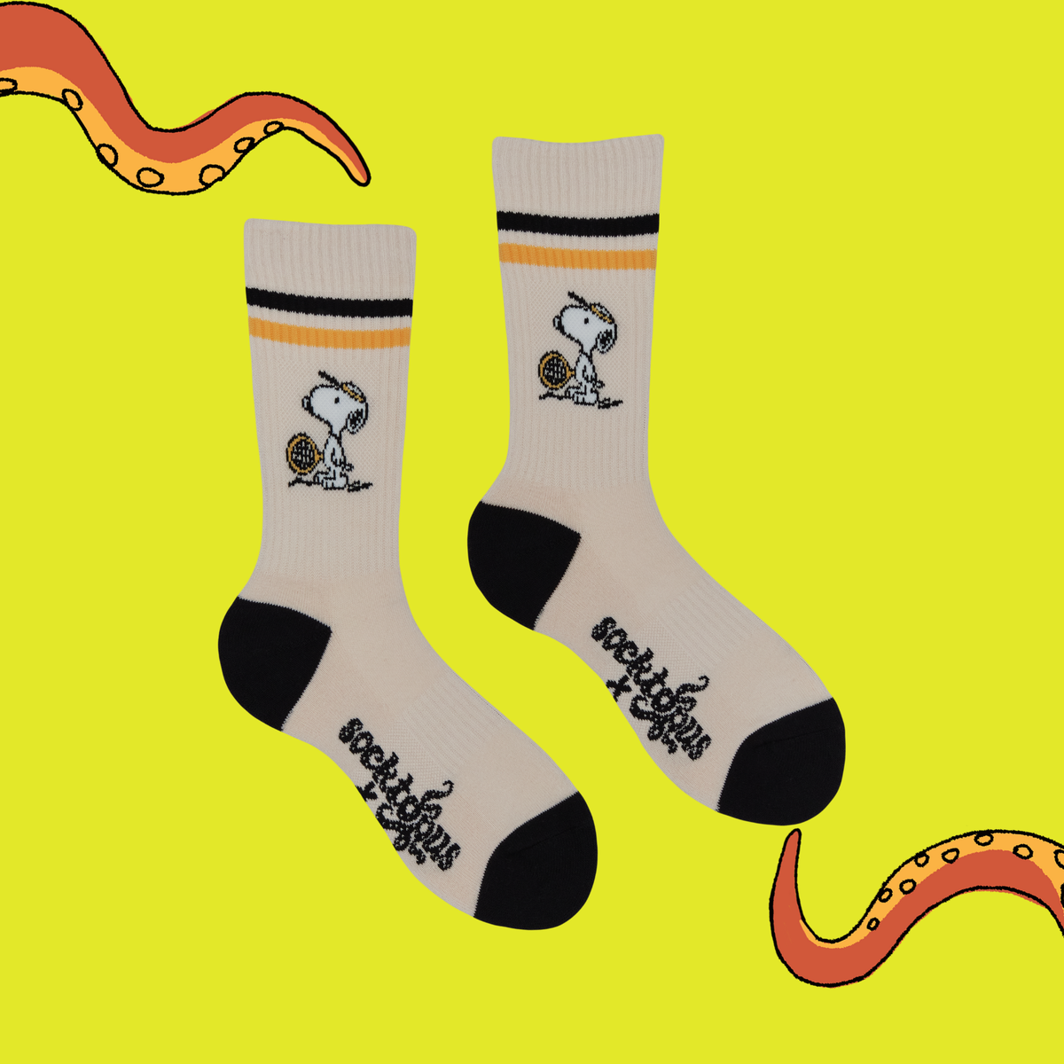 Tennis Athletic Socks - Peanuts: CREAM / ONE SIZE (UK 5-11 / EU 38-45 / US 7-12)