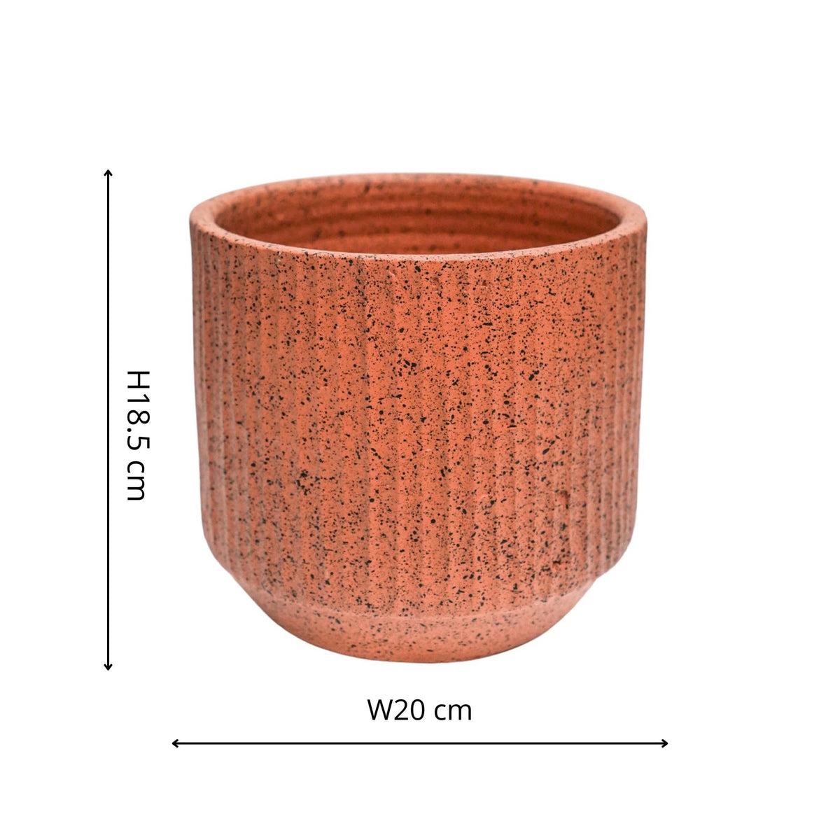 Solento Speckle Planter 20cm: Burgundy / Ceramic / English