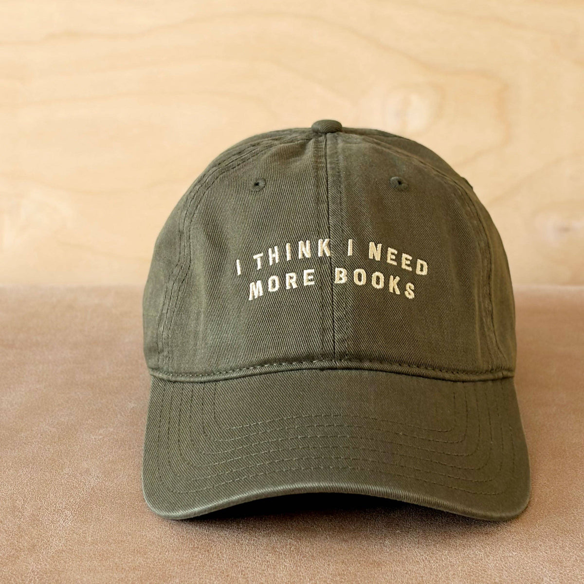 I Think I Need More Books - Cotton Baseball Cap - Olive