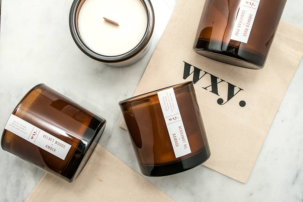 Big Amber Candle