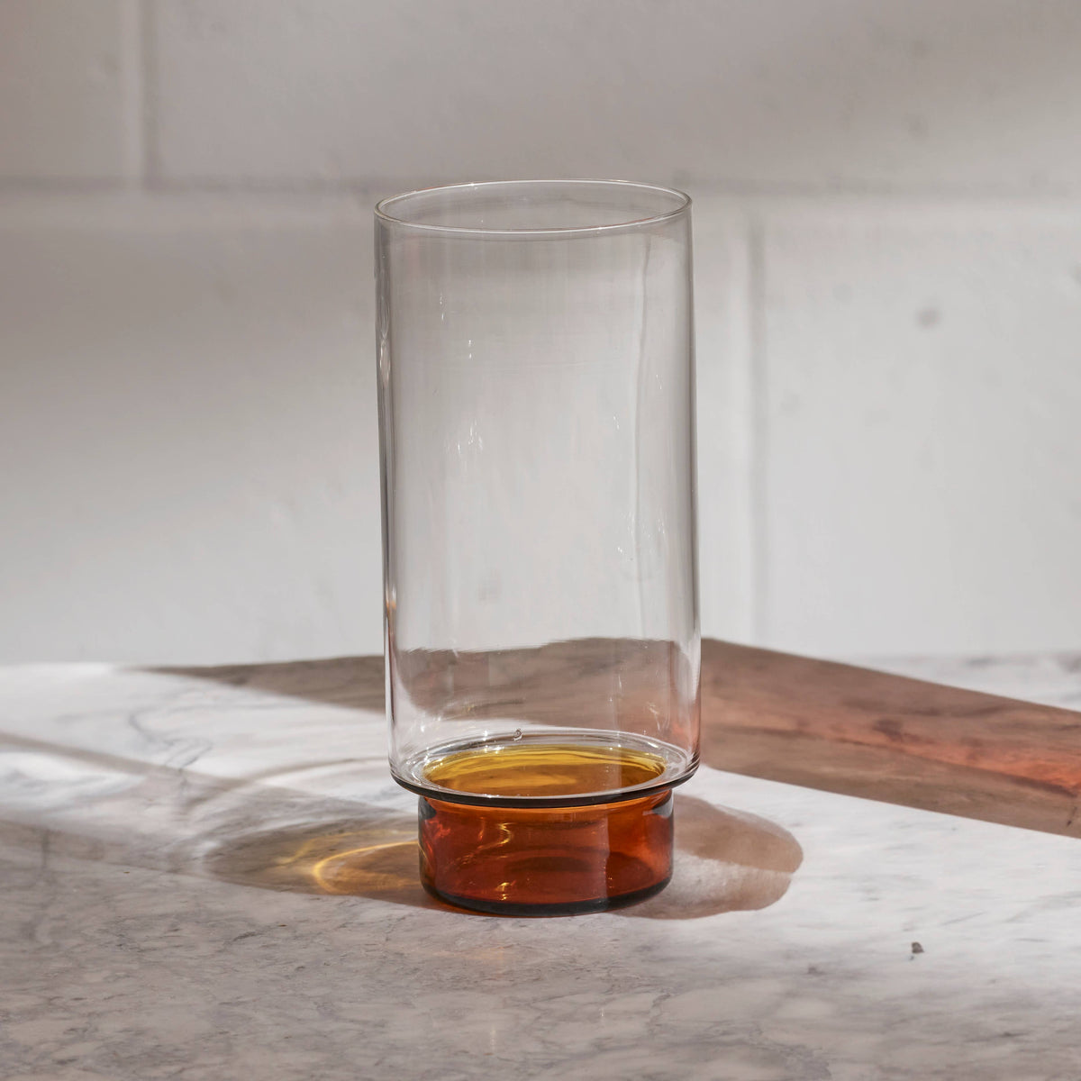 RYE Highball Glass / Water Glass SET OF 2: Clear + Smoke