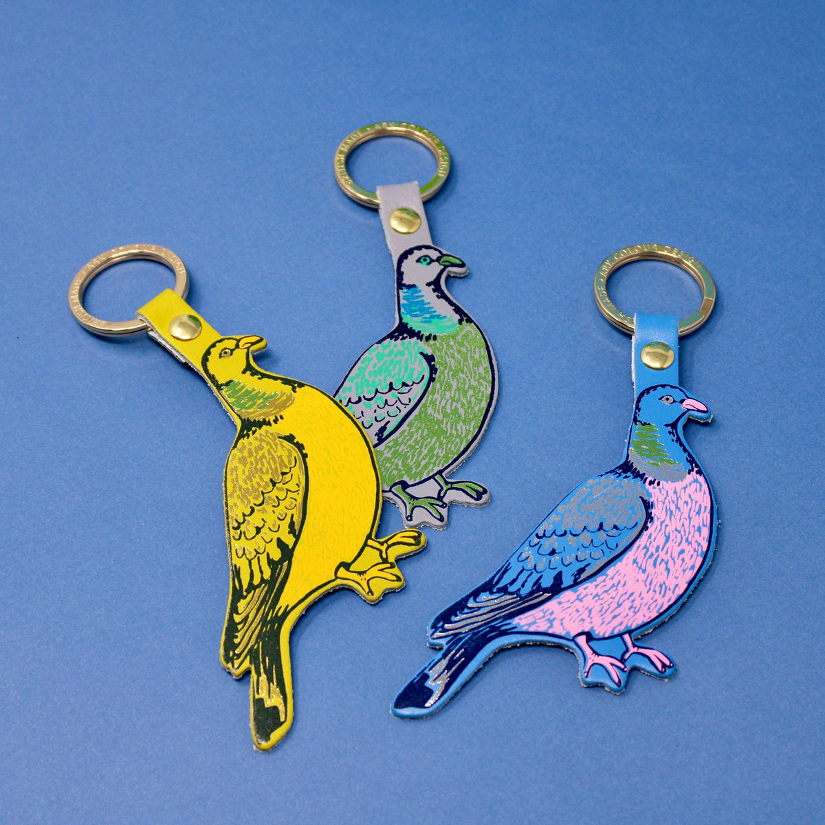 Feral Pigeon Key Fob: Lilac Grey