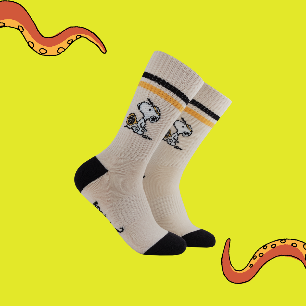Tennis Athletic Socks - Peanuts: CREAM / ONE SIZE (UK 5-11 / EU 38-45 / US 7-12)
