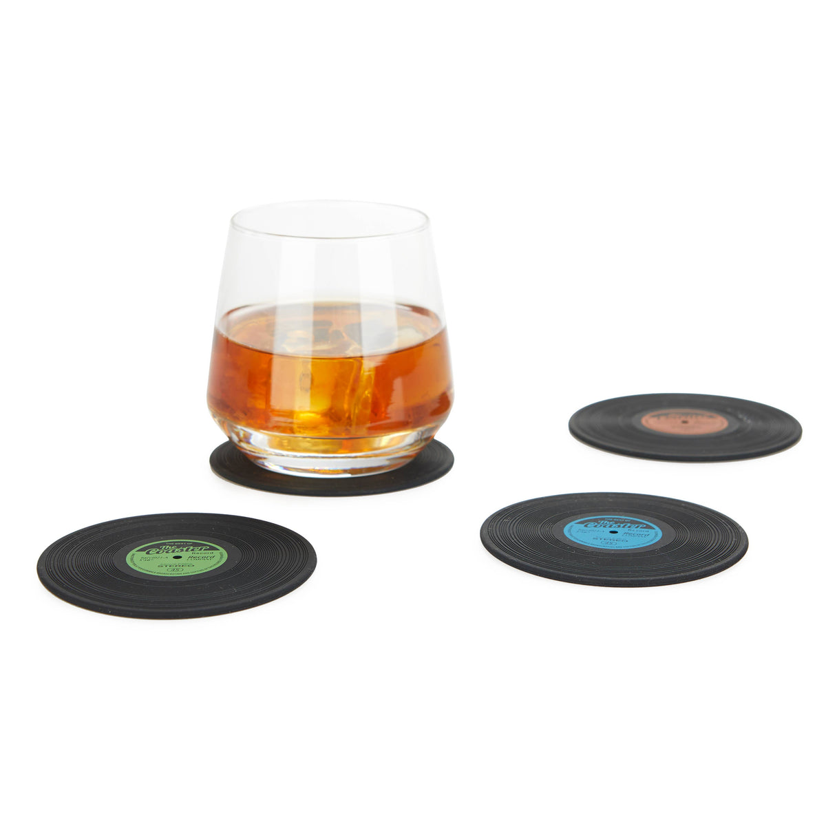 Balvi Vinyl Coasters | Greatest Hits Vinyl Coasters Set of 4