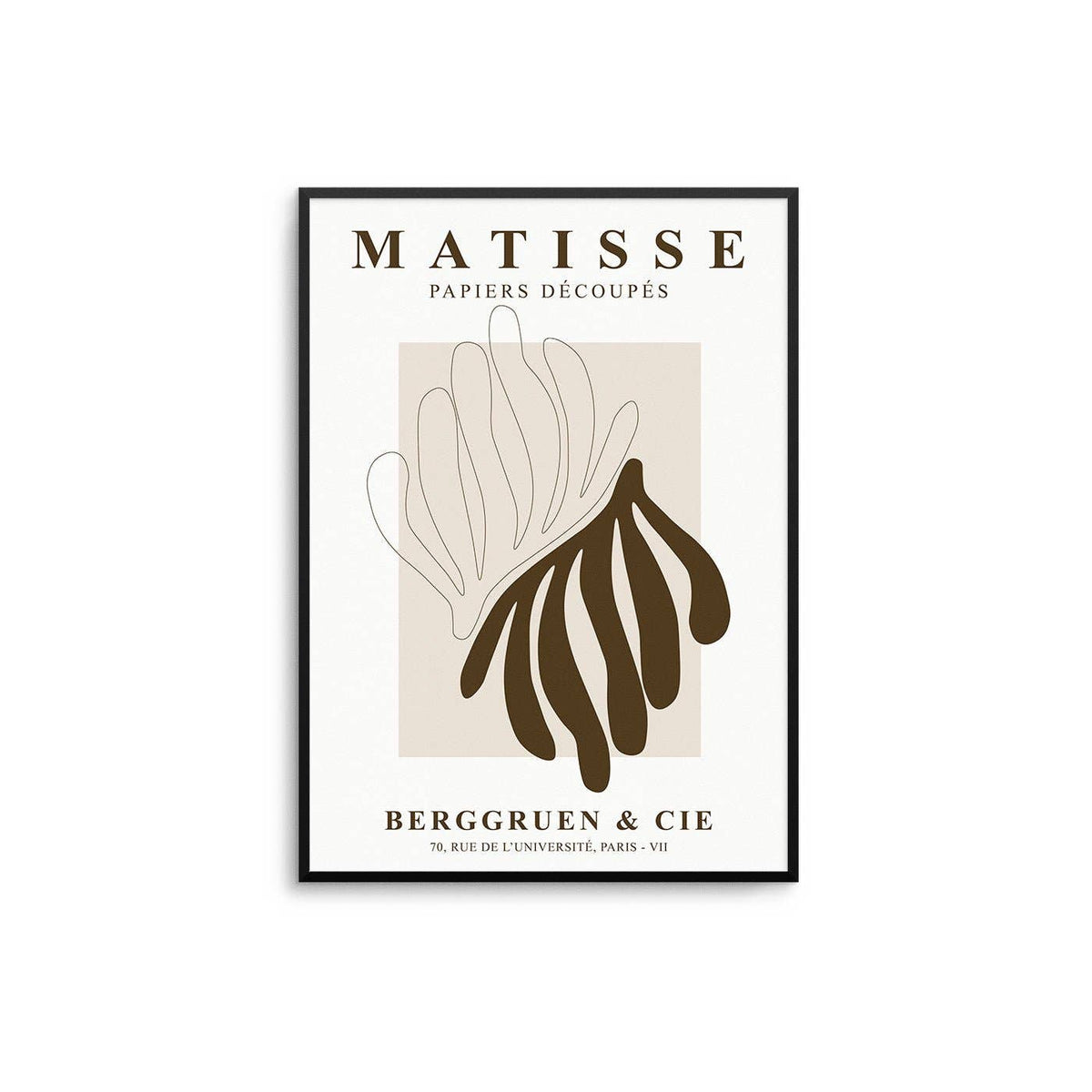 Brown Matisse Curves Print: A3