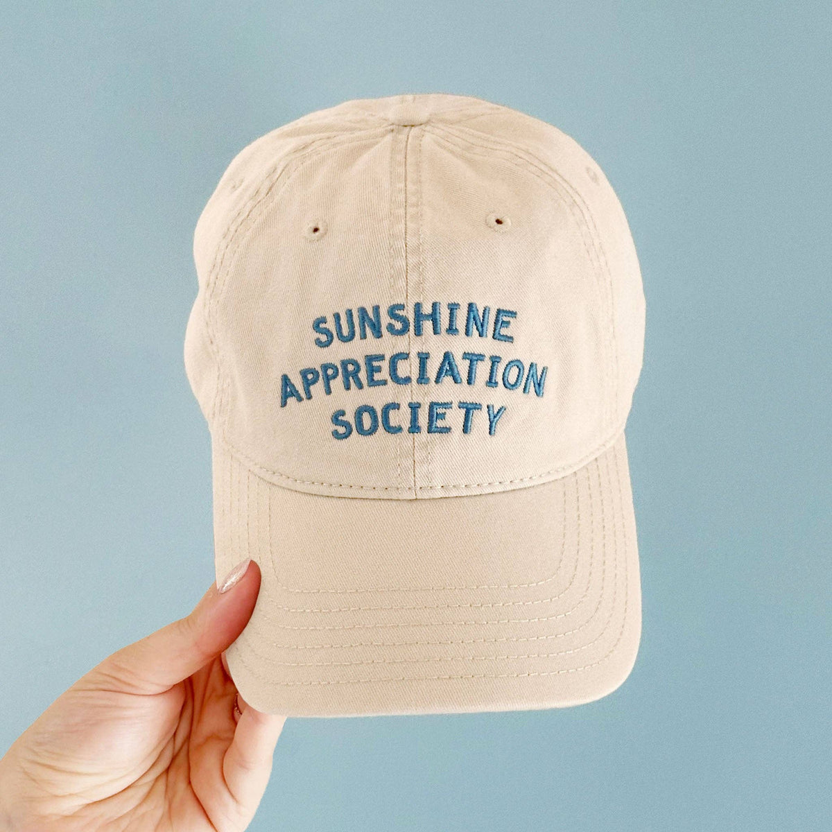 Sunshine Appreciation Society - Cotton Baseball Cap - Off-White