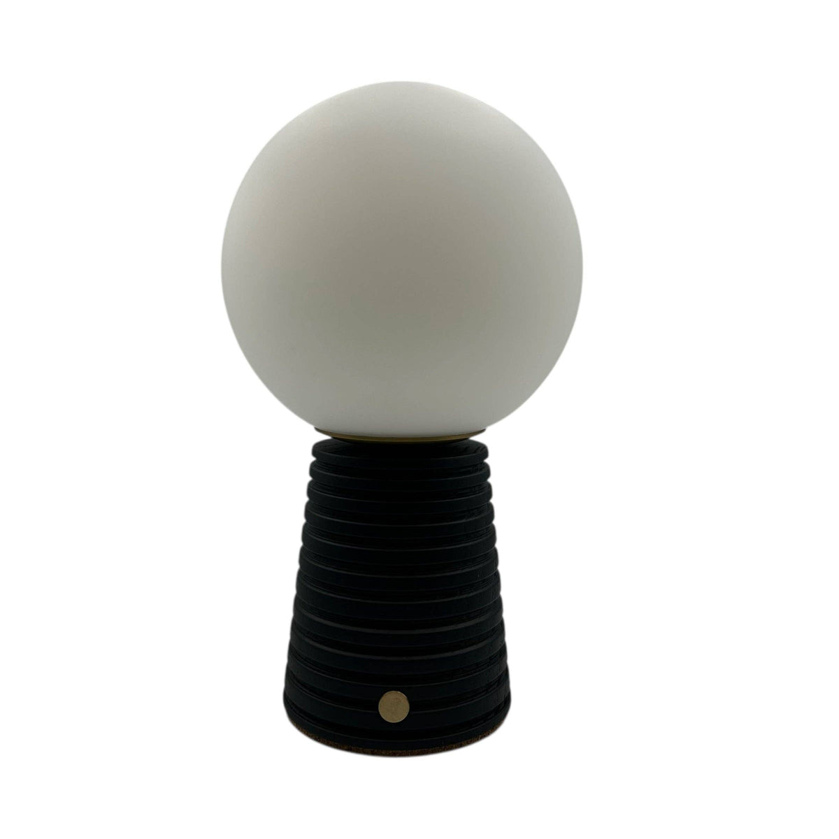 Small Deco Cone Lamp | Ribbed Charcoal