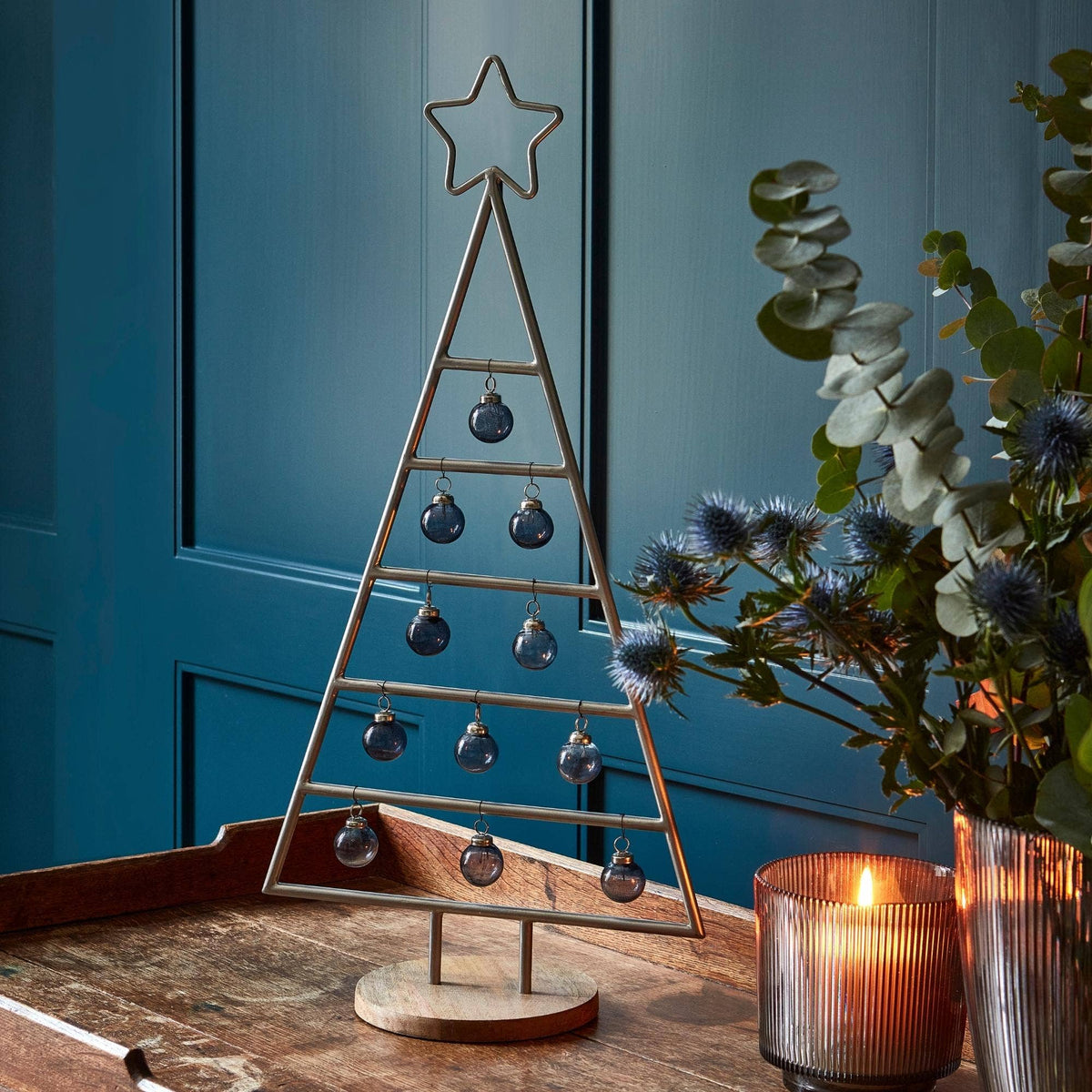 Iron Christmas Tree with Star: Copper