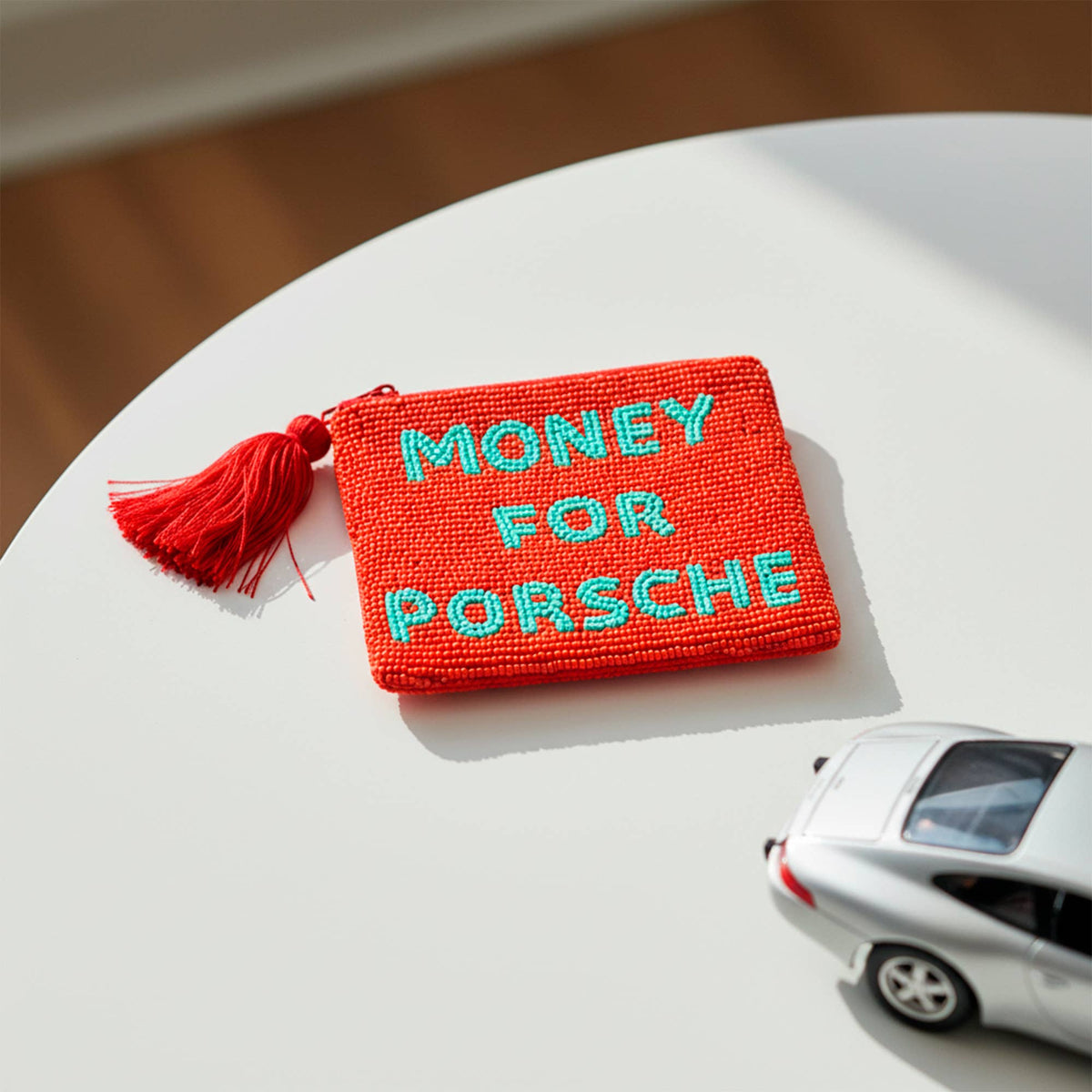 Helio Ferretti | Coin Purse/Pouch | Money For Porsche | Red