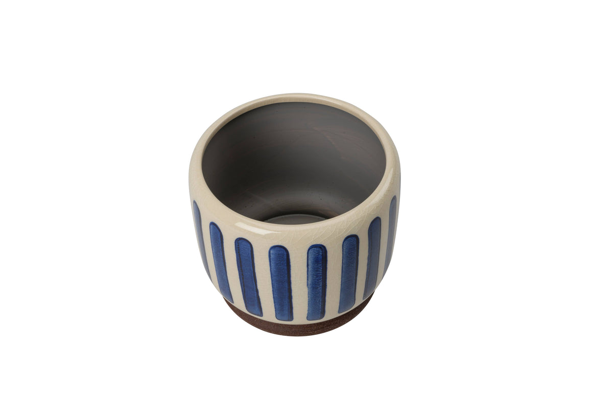 Collectors Indoor Pot 13cm Blue Stripe