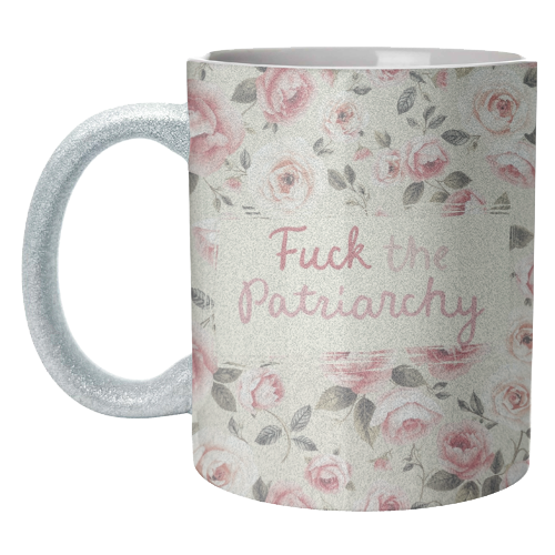 Mugs 'Fuck the Patriarchy vintage style: Mug Colour Inner & Handle 11oz - Pink