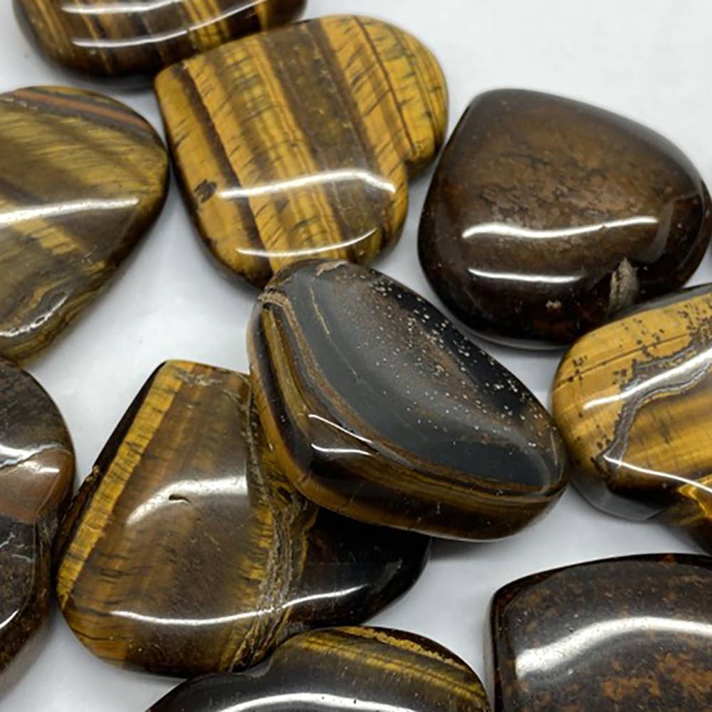Small Crystal Heart, 3cm: Tiger's Eye
