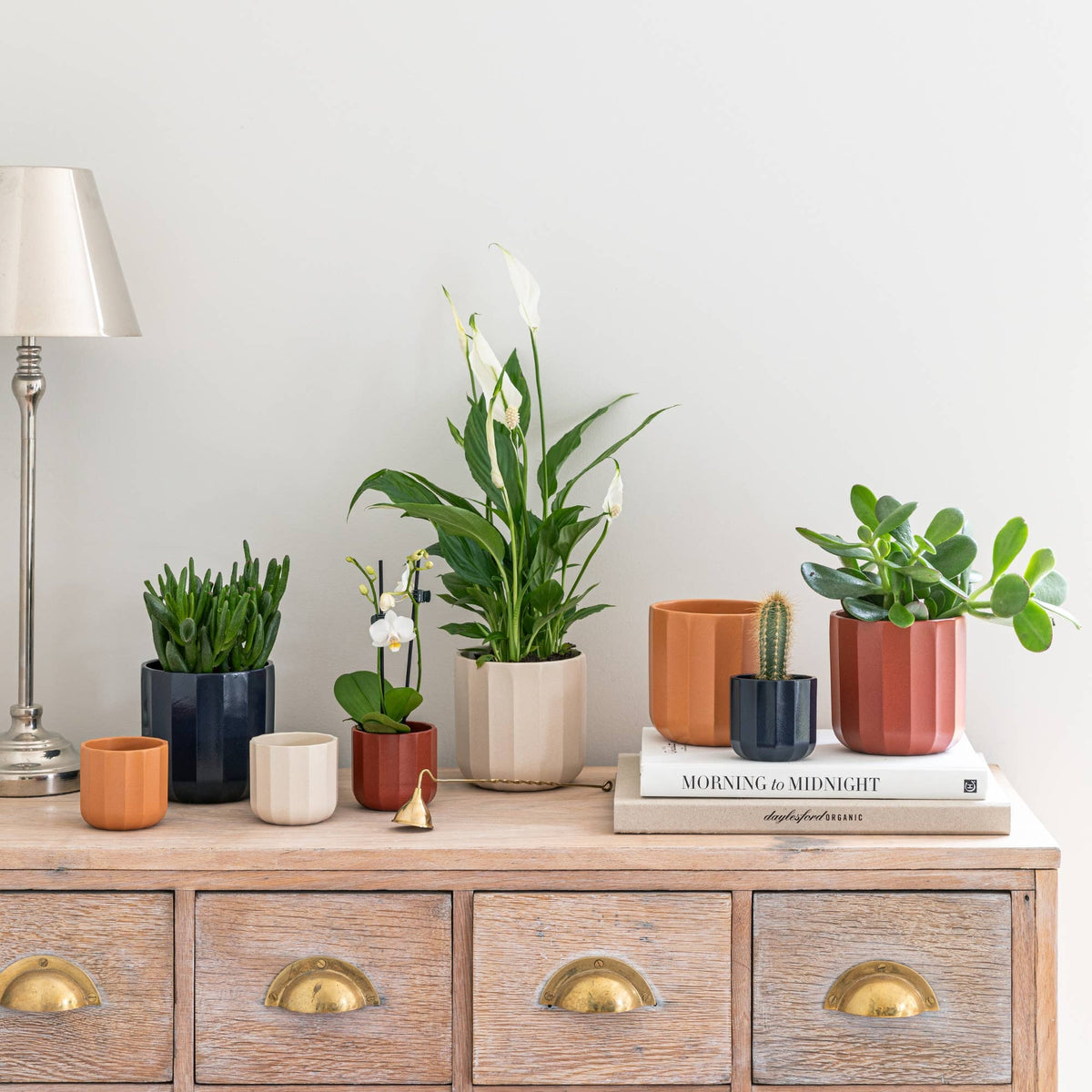 Positano Geo Planter: Ivory/ Off-white / 11 cm