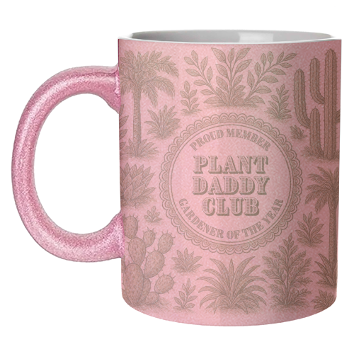 Mugs 'Plant Daddy Club - Gardener of the: Mug Colour Inner & Handle 11oz - Green