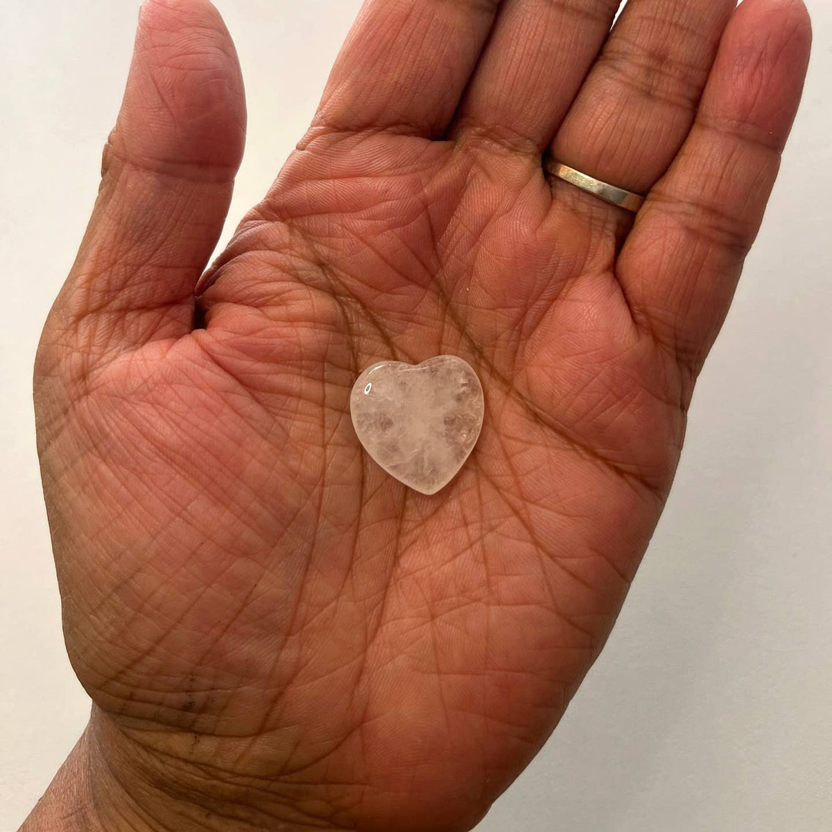 Mini Crystal Heart, 2cm: Rose Quartz