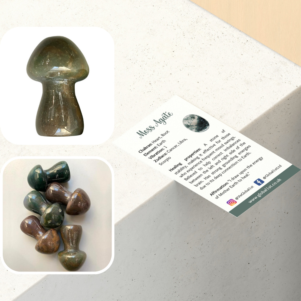 Crystal Mushroom, 3.5cm: Yellow Aventurine