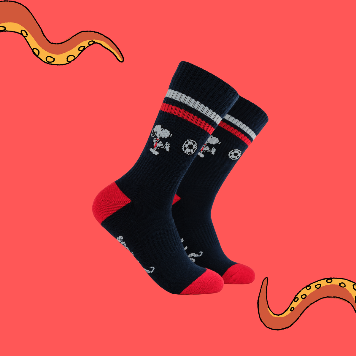Football Athletic Socks - Peanuts: NAVY / ONE SIZE (UK 5-11 / EU 38-45 / US 7-12)