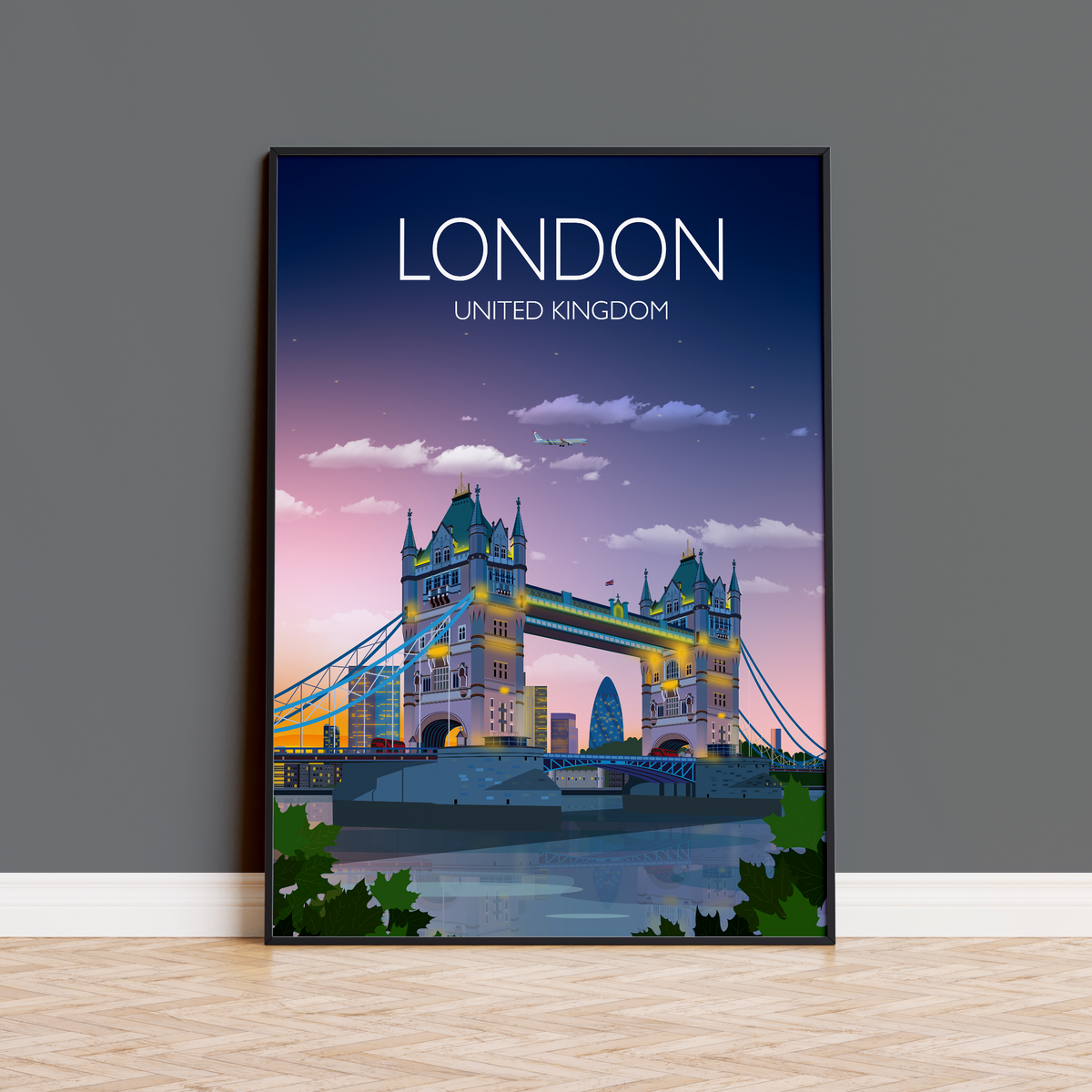 Tower Bridge Travel Print, Tower Bridge Travel Poster, City of London, UK: Fine Art Print / A5 - 5.8 x 8.3