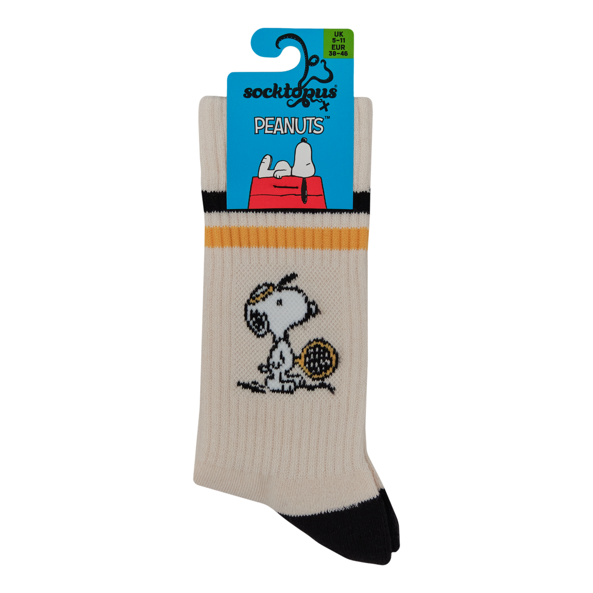 Tennis Athletic Socks - Peanuts: CREAM / ONE SIZE (UK 5-11 / EU 38-45 / US 7-12)