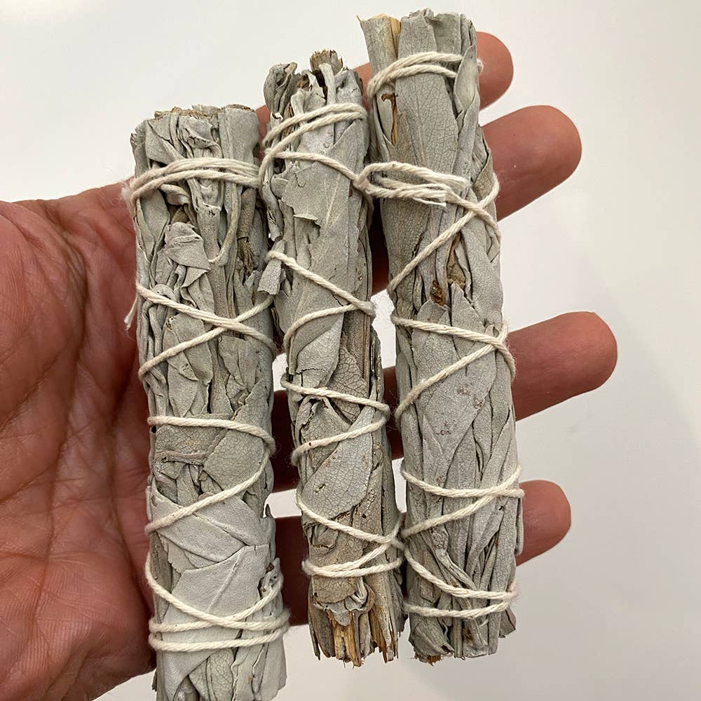 Slimline Sage Smudge Stick, White Sage 4&quot;