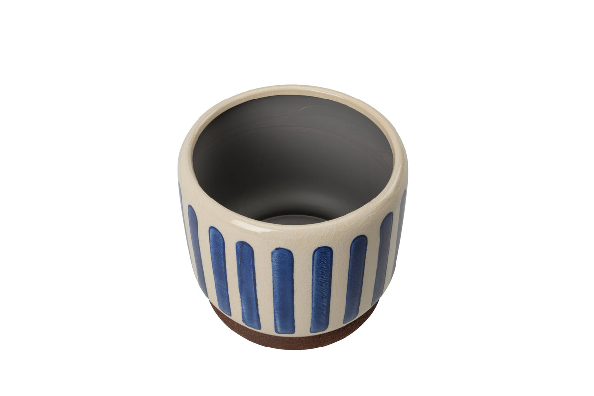 Collectors Indoor Pot 16cm Blue Stripe