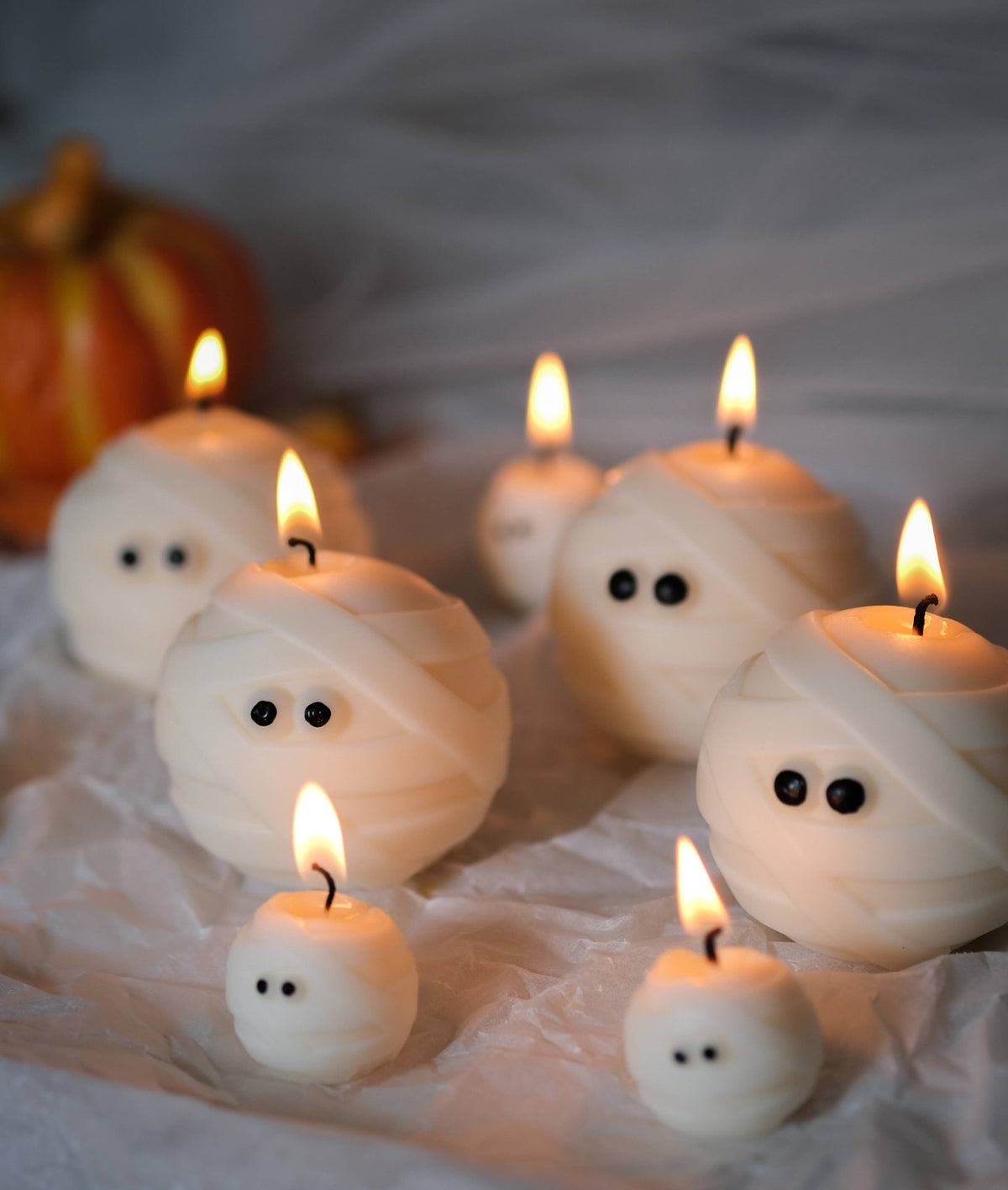 Mummy Ghost Candle Duo | Halloween Candles | Mummy Candles