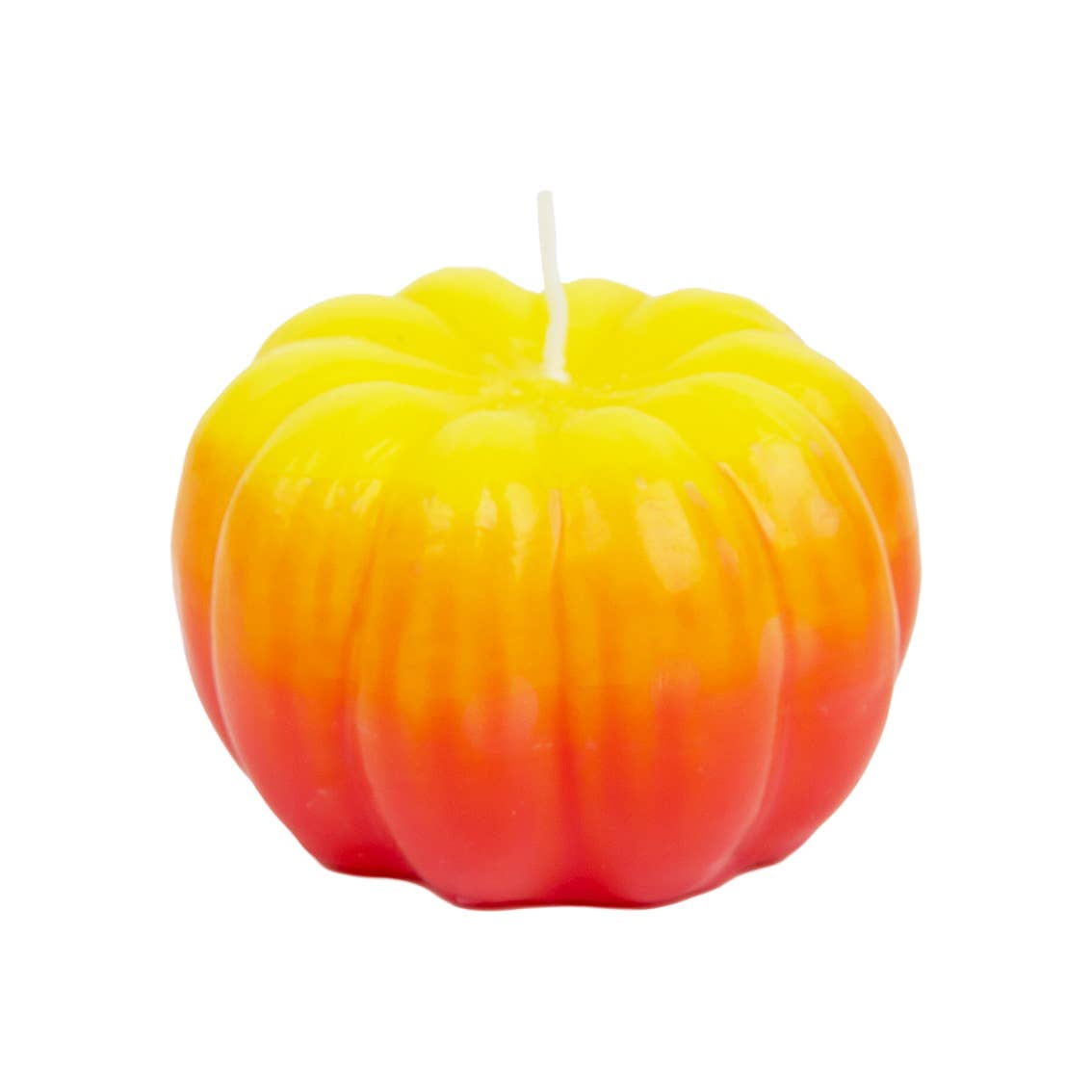 Yellow &amp; Orange Halloween Pumpkin Candle | Halloween Décor |