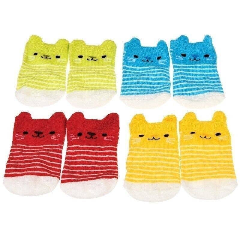 Baby Socks (4 Pairs) - Kitten