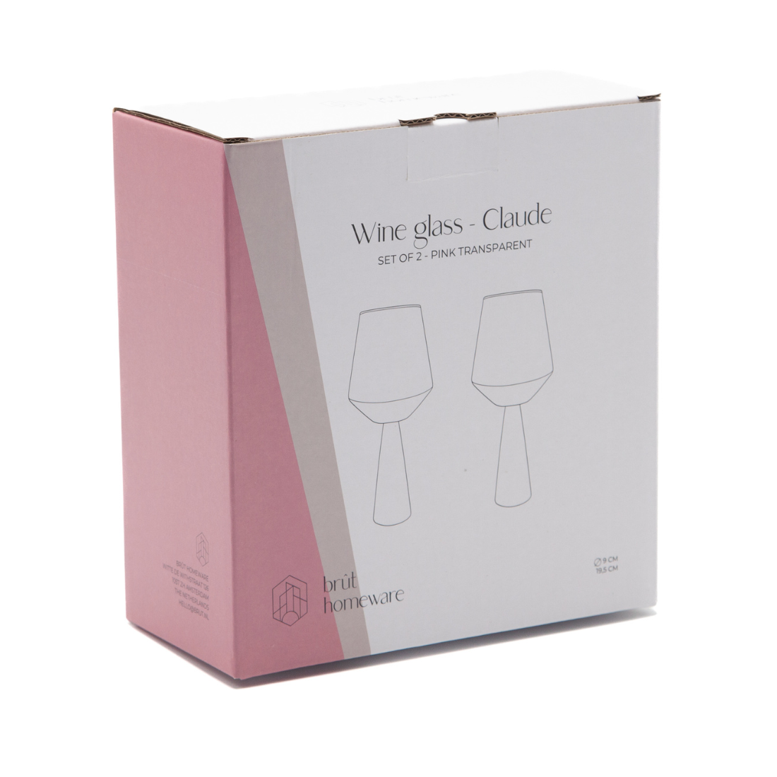 Wine Glass Claude | Set of 2 | Wine glass set | pink: Glass