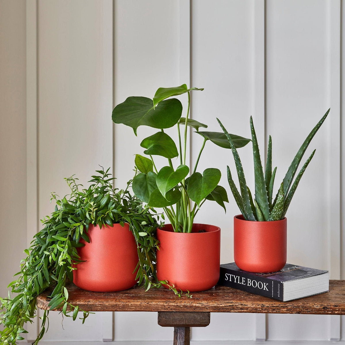 Lisbon Ceramic Indoor Planter H20.5cm D20.5cm: Anthracite