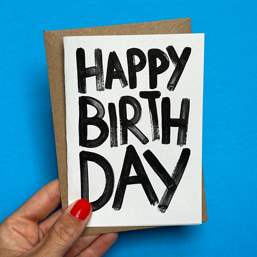 Greeting Card Birthday | Birthday Card: Black