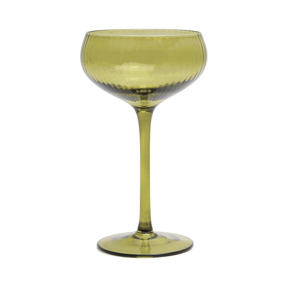 Here&#39;s How The Lou Coupe Glass - Set of 2 Olive