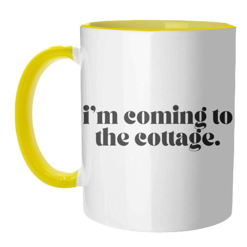 Mugs 'The Cottage' by Pink and Pip: Mug Colour Inner & Handle 11oz - Blue