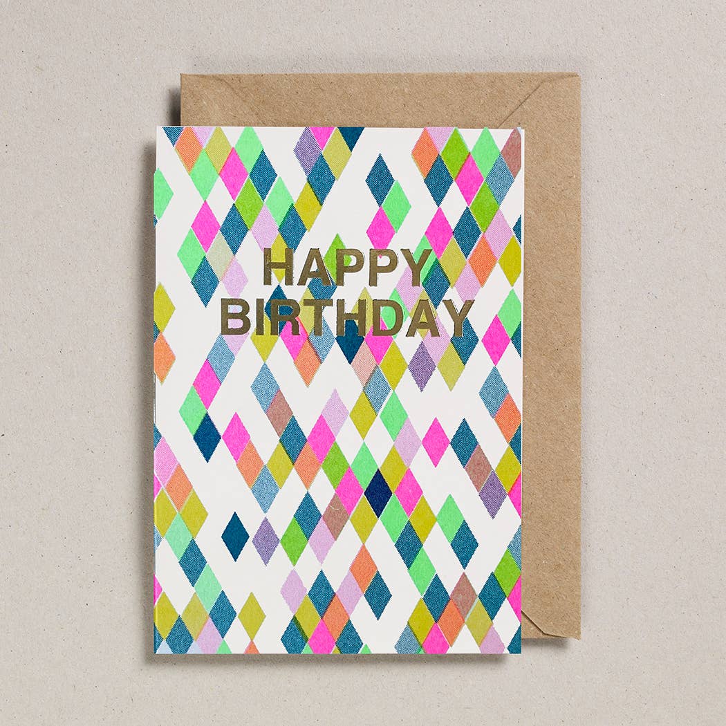 Riso Shapes Happy Birthday Diamonds