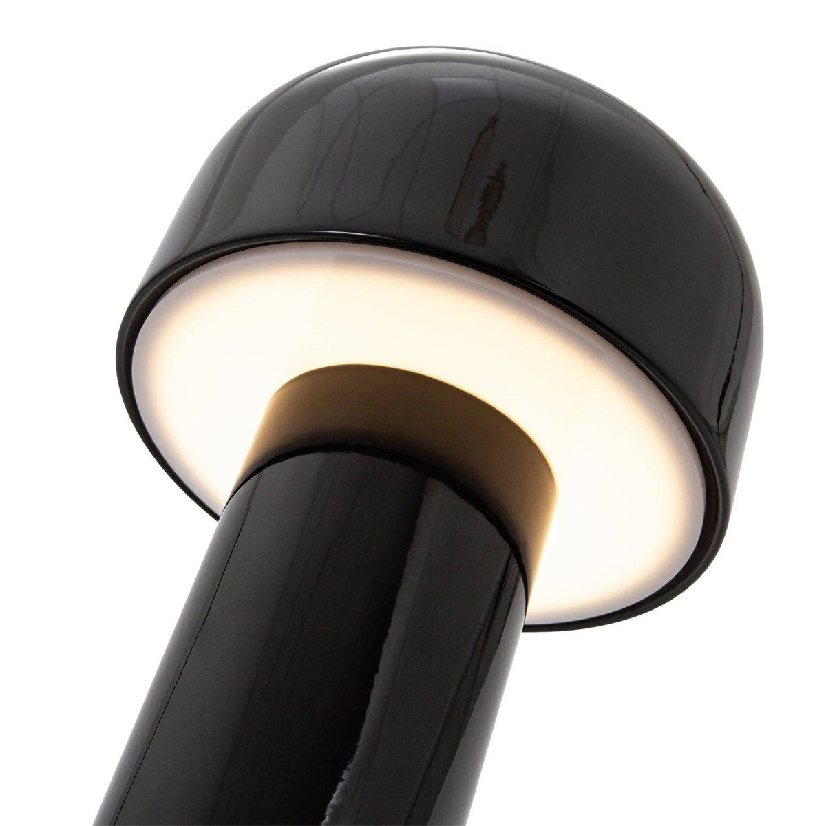 Gloss Black Modern Mushroom Style Rechargeable LED Touch Dimmable Table Lamp