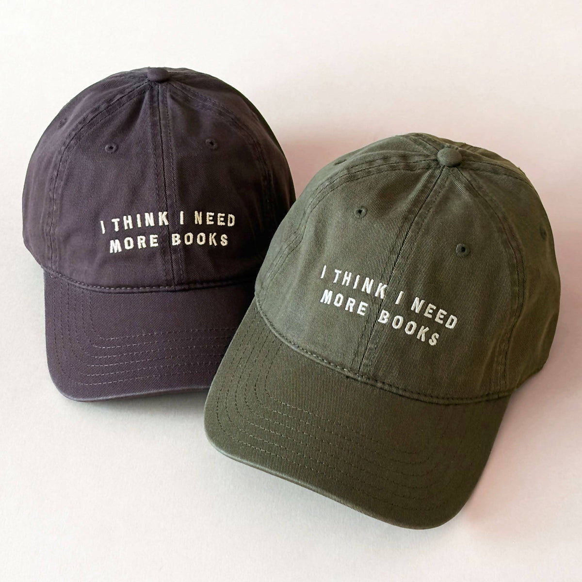 I Think I Need More Books - Cotton Baseball Cap - Olive