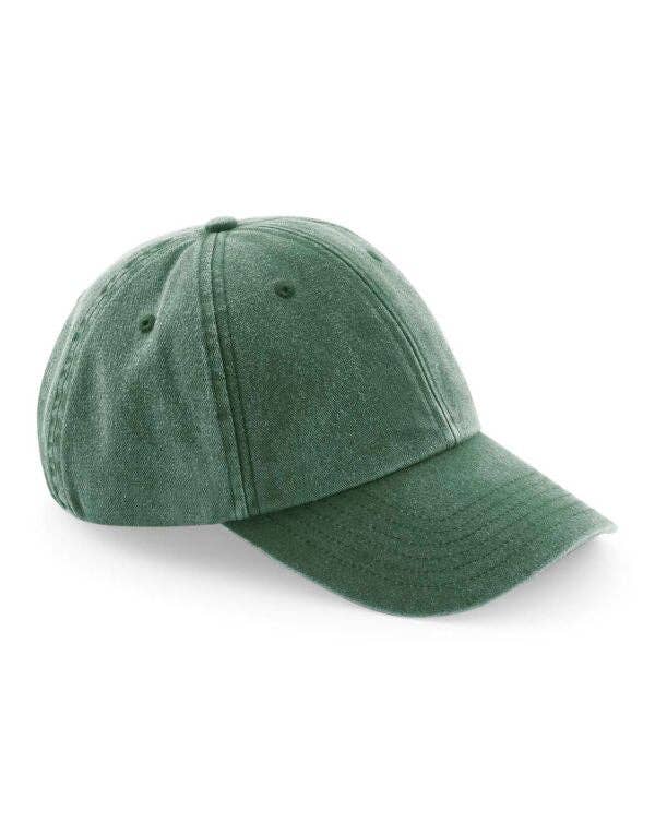 Beechfield Low Profile Vintage Cap | Unisex | Heavy Washed Cotton | 19 Colours | One Size: Vintage Black / One Size