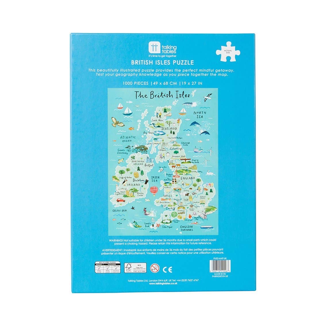 Map of UK Puzzle | 1000 Pieces |