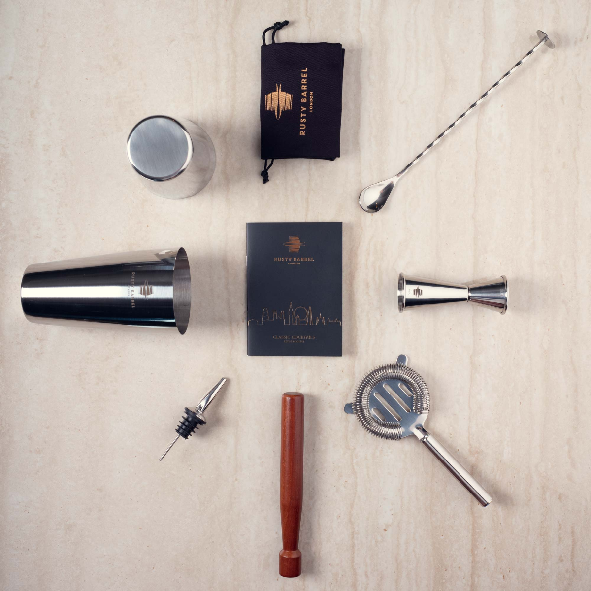 Rusty Barrel Bloomsbury Cocktail Making Set