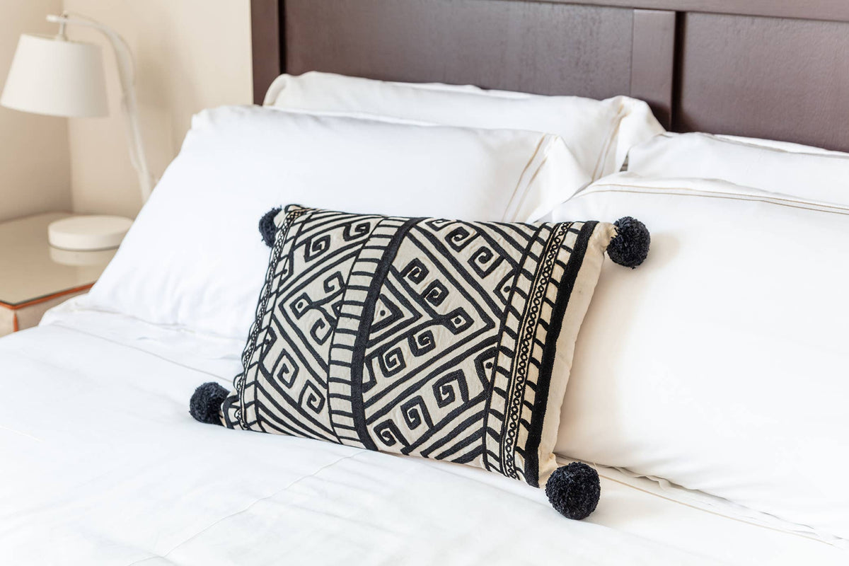 Jaipur mini monochrome cushion