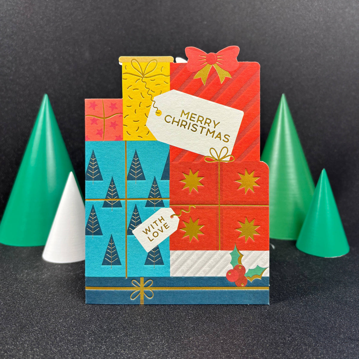 Presents Die Cut Christmas Card