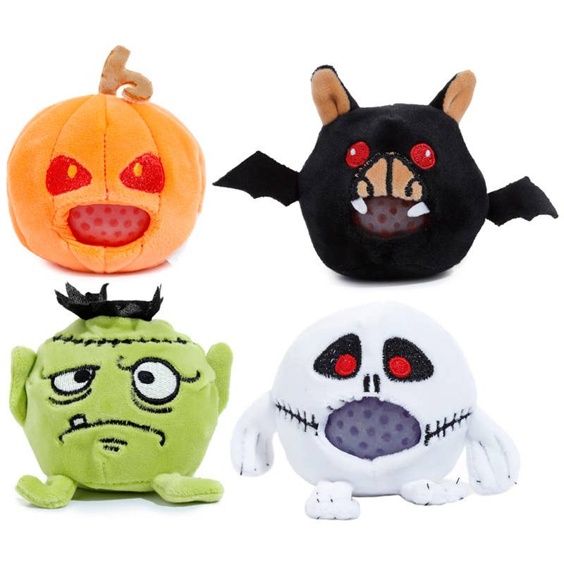 Queasy Squeezies Monster, Ghost, Bat and Pumpkin Squeezy Toy