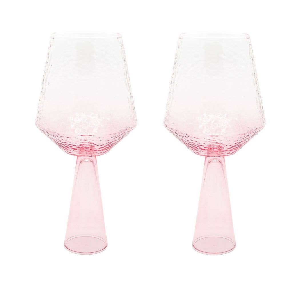 Wine Glass Claude | Set of 2 | Wine glass set | pink: Glass