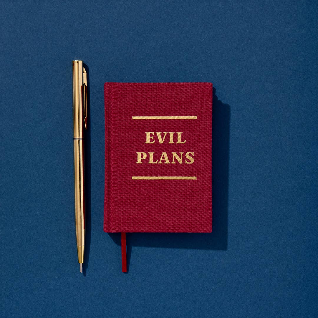 Evil Plans A7 Fabric Hardback Notebook (13277)