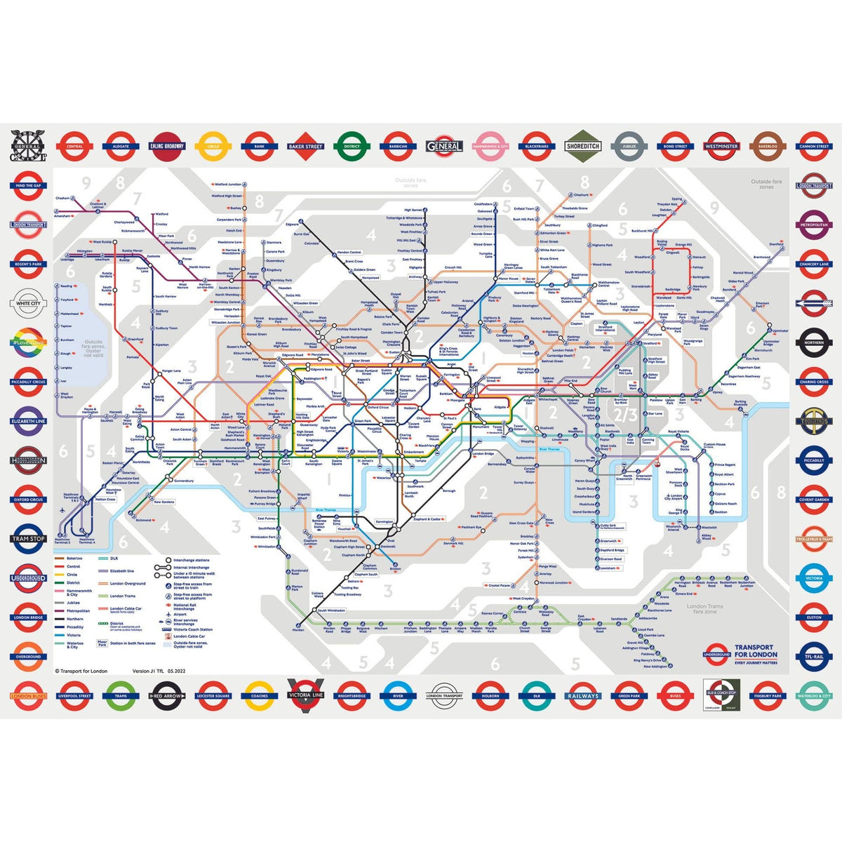 TfL London Tube Map 500 Piece Jigsaw Puzzle